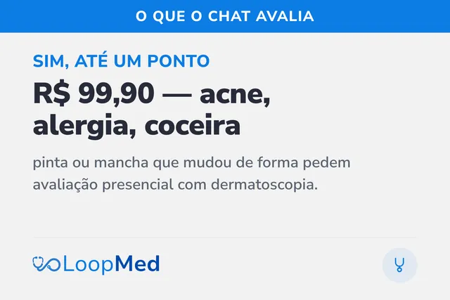 Dermatologista online: o que dá pra avaliar pelo chat